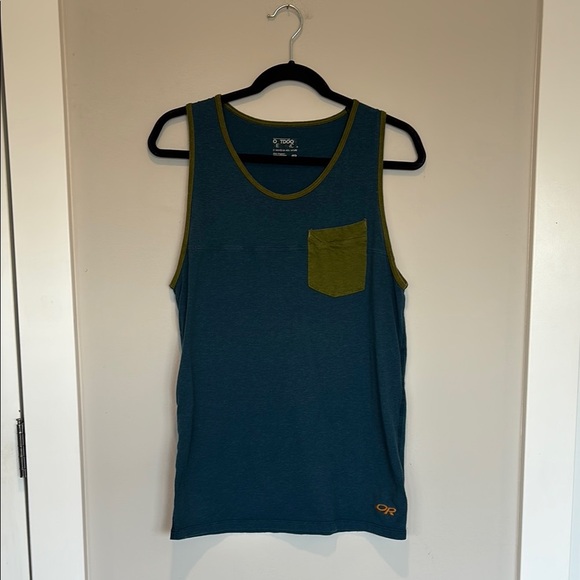 Outdoor Research Blue and Green Tank Top - Small - Picture 1 of 6